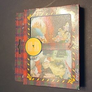 Coca Cola 1996 Nostalgia Santa Playing Cards in Tin Box